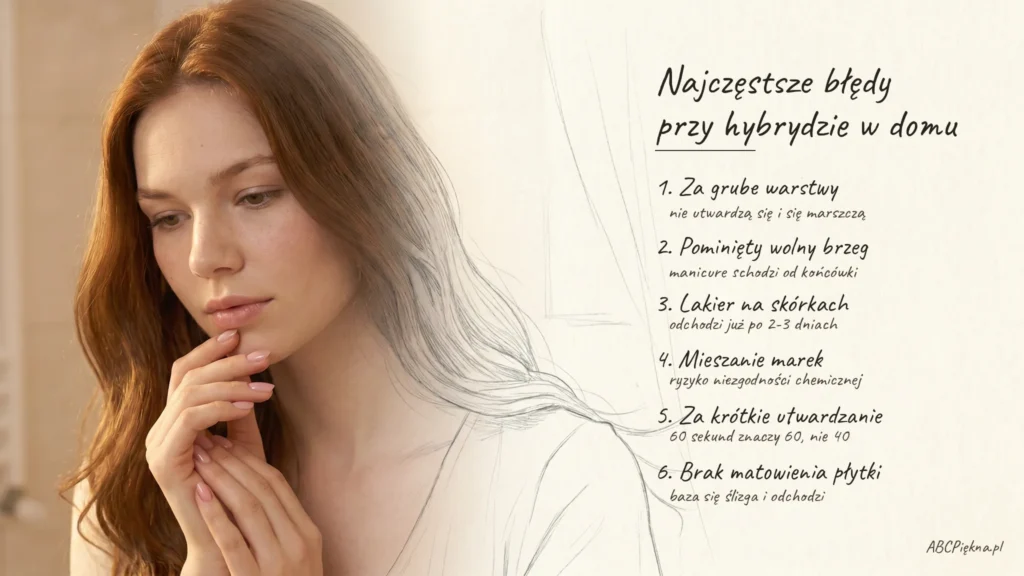 manicure hybrydowy najczęstsze błędy