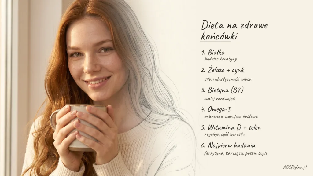 dieta na zdrowe końcówki włosów