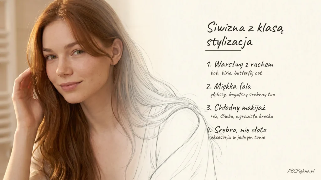 stylizacja siwych włosów