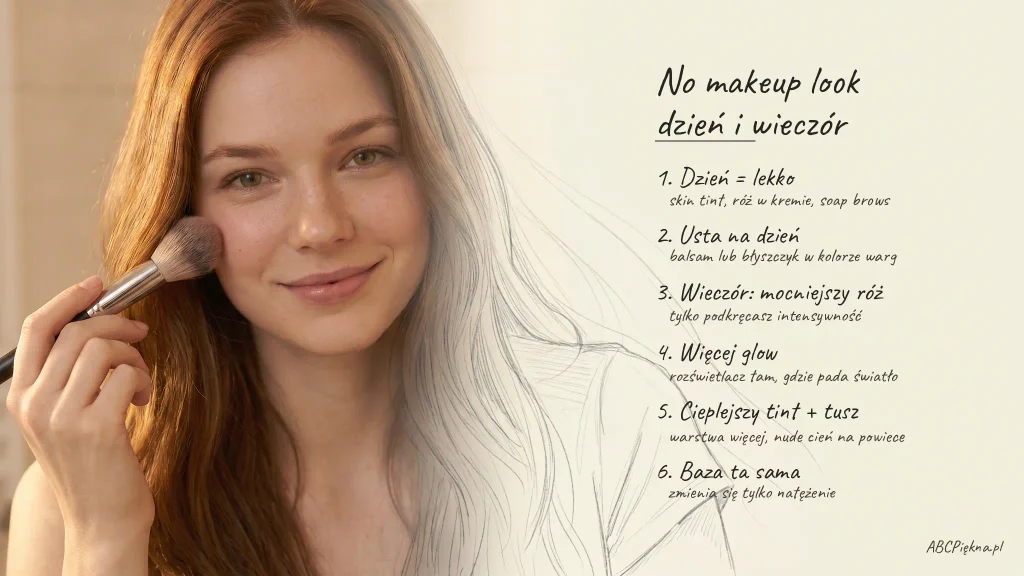 no makeup look na dzień i na wieczór
